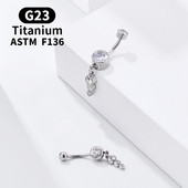 G23 Titanium ASTM F136 Piercing pentru buric Bijuterii sexy pentru corp pentru femei