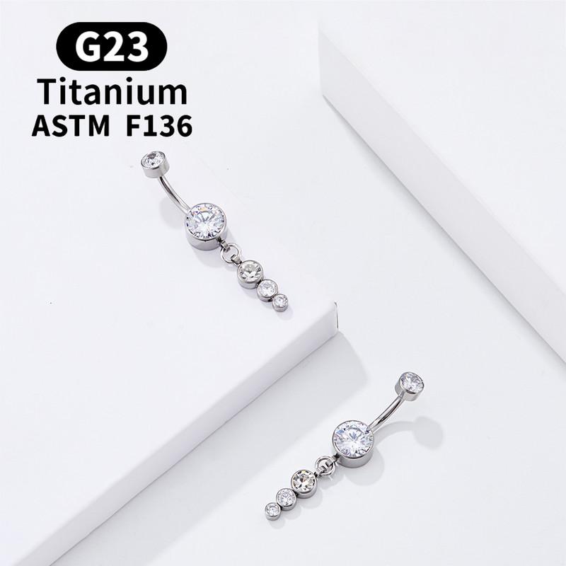 G23 Titanium ASTM F136 Piercing pentru buric Bijuterii sexy pentru corp pentru femei