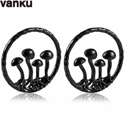Vanku 2 buc din oțel inoxidabil noi urechi de ciuperci urechi umerase pentru urechi întinse calibre dopuri urechi tuneluri piercing bijuterii