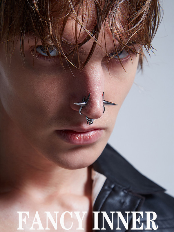 2022 Nou Cyberpunk Nose Clip Non Piercing Punk Cool Tridimensional Spikes Nas Manșetă Nariz Clip pentru Femei Bărbați Unsex Bijuterii