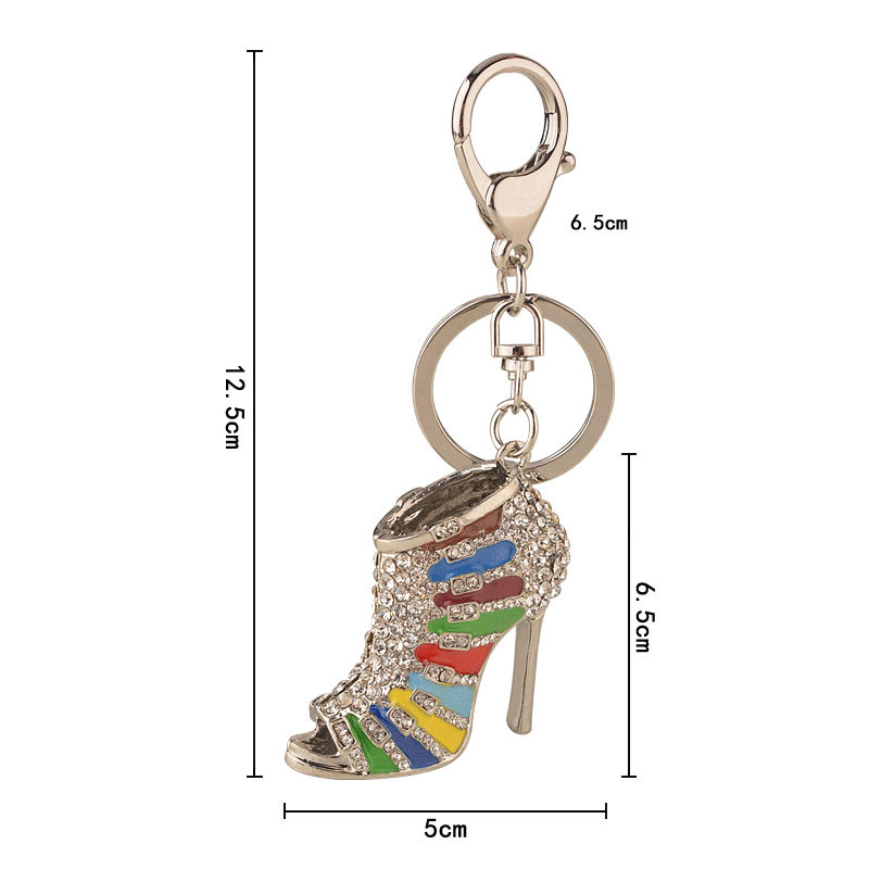 Kristalne cipele na visoku petu Privjesak za ključeve Ženska torbica Privjesak Držač privjeska za automobile Rhinestone Slatki privjesci za ključeve Luksuzna šarm torba Pokloni