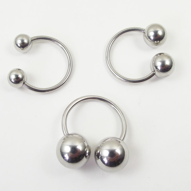 Big Ball din oțel inoxidabil Barbell Horseshoe Inel Sprâncene Banana Curbat Tragus Piercing pentru ureche Inele PA Inele pentru mamelon Buze Bijuterii pentru corp