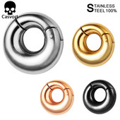Casvort 2PCS 8mm 0g 6mm 2g από ανοξείδωτο ατσάλι Στρογγυλά μαγνητικά βύσματα αυτιών Βαριές αυτιών Μετρητές αυτιών Σήραγγες Διάτρηση σώματος Κοσμήματα Expander