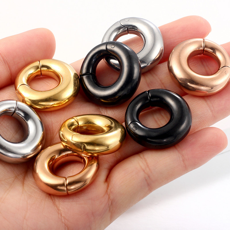 Casvort 2PCS 8mm 0g 6mm 2g από ανοξείδωτο ατσάλι Στρογγυλά μαγνητικά βύσματα αυτιών Βαριές αυτιών Μετρητές αυτιών Σήραγγες Διάτρηση σώματος Κοσμήματα Expander