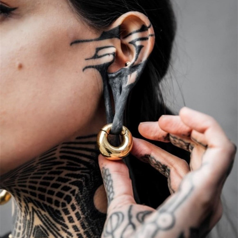 Casvort 2PCS 8mm 0g 6mm 2g από ανοξείδωτο ατσάλι Στρογγυλά μαγνητικά βύσματα αυτιών Βαριές αυτιών Μετρητές αυτιών Σήραγγες Διάτρηση σώματος Κοσμήματα Expander