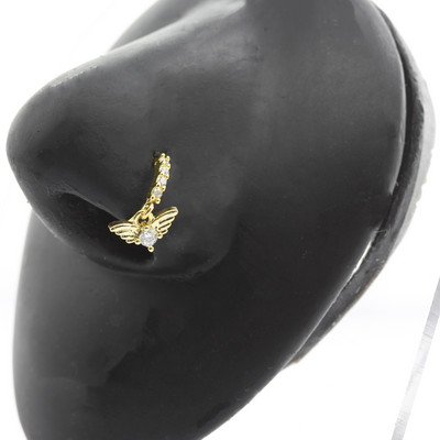 20G Gem Dangle Orrgyűrűk Női Szívhez Függesztett Orr Piering Ékszerek Testékszerek