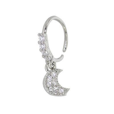 20G Gem Dangle Orrgyűrűk Női Szívhez Függesztett Orr Piering Ékszerek Testékszerek