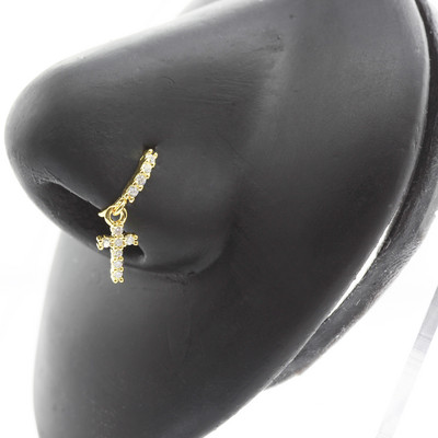 20G Gem Dangle Orrgyűrűk Női Szívhez Függesztett Orr Piering Ékszerek Testékszerek