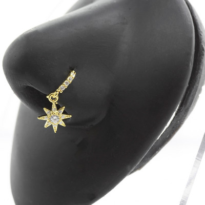 20G Gem Dangle Orrgyűrűk Női Szívhez Függesztett Orr Piering Ékszerek Testékszerek