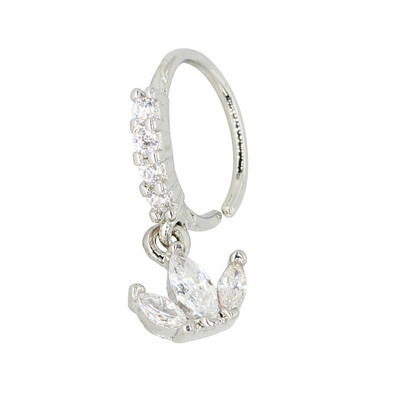 20G Gem Dangle Orrgyűrűk Női Szívhez Függesztett Orr Piering Ékszerek Testékszerek