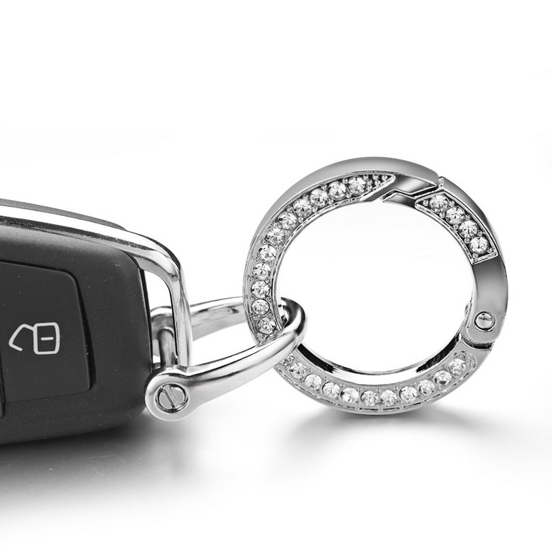 Breloc cu strasuri de modă de lux, cu inel O, cu arc, breloc, breloc de metal, cataramă de legătură, suport pentru chei ZH02