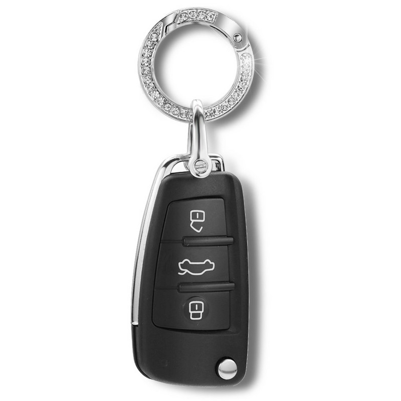 Breloc cu strasuri de modă de lux, cu inel O, cu arc, breloc, breloc de metal, cataramă de legătură, suport pentru chei ZH02