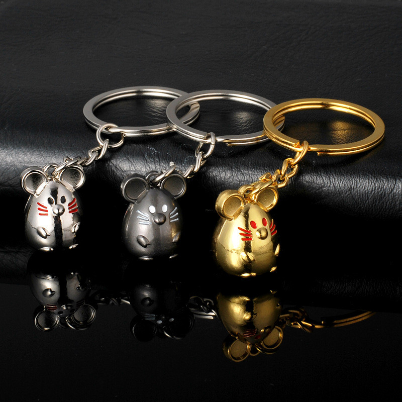 Nou breloc cu șobolan și șobolan, modă, bibelorie cu animale, geantă pentru breloc cu pandantiv, suport pentru breloc cu animale, cadou pentru femei