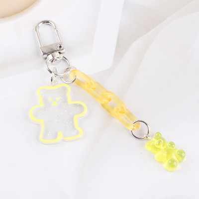 6 culori Fashion Lanț colorat Urs Breloc Femei Fată Gummy Bear Geantă Breloc Drăguț Airpods Pandantiv Brelocuri Brelocuri Cadouri