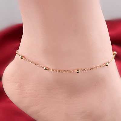 USTAR New gleznă gleznă gleznă brățări pentru femei margele din oțel inoxidabil lanț pentru picioare vară plajă sandale desculțe bijuterii pentru picioare