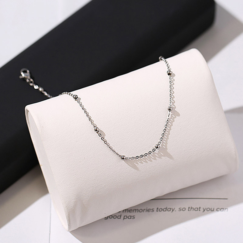 USTAR New gleznă gleznă gleznă brățări pentru femei margele din oțel inoxidabil lanț pentru picioare vară plajă sandale desculțe bijuterii pentru picioare