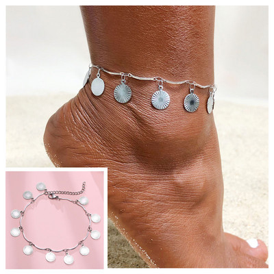 Plajă femei lanț gleznă frânghie din oțel inoxidabil Twist lanț link gleznă vară picior brățară bijuterii cu ridicata