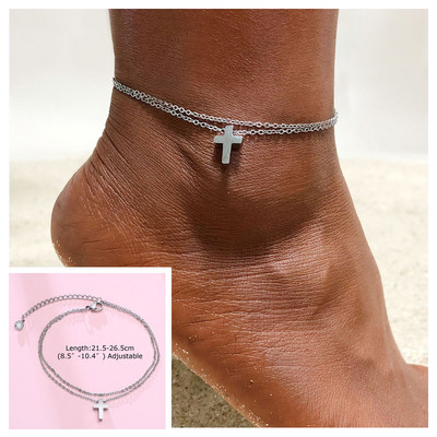 Plajă femei lanț gleznă frânghie din oțel inoxidabil Twist lanț link gleznă vară picior brățară bijuterii cu ridicata