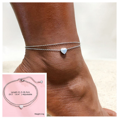 Plajă femei lanț gleznă frânghie din oțel inoxidabil Twist lanț link gleznă vară picior brățară bijuterii cu ridicata