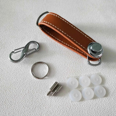 Geantă pentru chei de mașină Geantă Suport portofel Lanț Portofel chei Colector de inele Menajeră EDC Organizator de chei de buzunar Breloc inteligent din piele