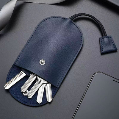 Kľúčenka z pravej kože pre mužov a ženy, organizér na kľúče, peňaženka, puzdro na kľúče od auta, mini taška na karty, puzdro na kľúče pre gazdinú