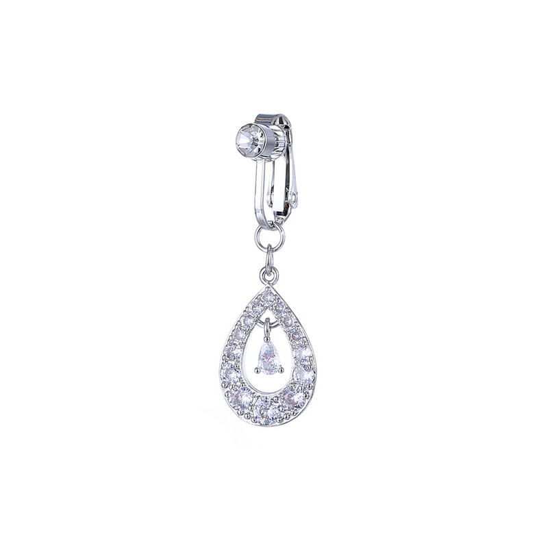 Нова изкуствена пеперуда на корема Фалшив пиърсинг на корема Пеперуда с щипка върху пъпа на пъпа Фалшив пиърсинг на хрущялна обеца Фалшив клип