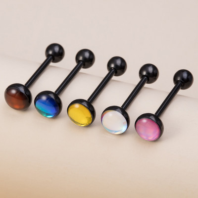 5 bucăți sexy punk inel pentru limbă Helix barbells piercing bijuterii pentru corp moda oțel inoxidabil 14G piercing la limbă pentru femei fete