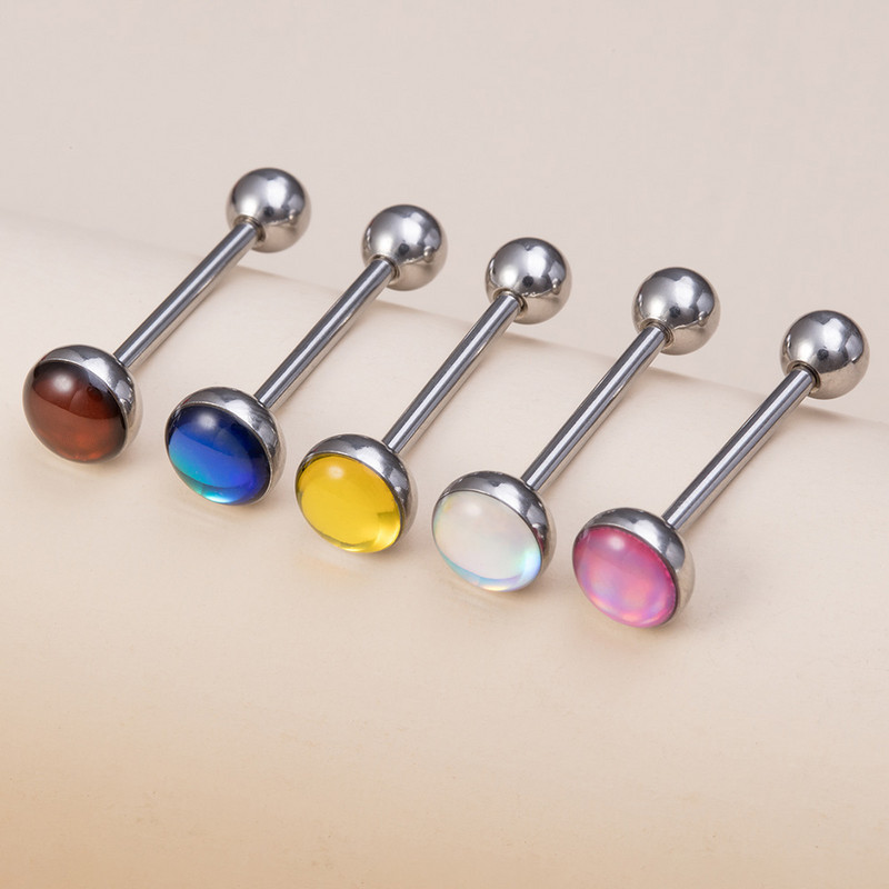 5 bucăți sexy punk inel pentru limbă Helix barbells piercing bijuterii pentru corp moda oțel inoxidabil 14G piercing la limbă pentru femei fete