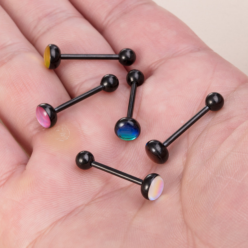 5 bucăți sexy punk inel pentru limbă Helix barbells piercing bijuterii pentru corp moda oțel inoxidabil 14G piercing la limbă pentru femei fete