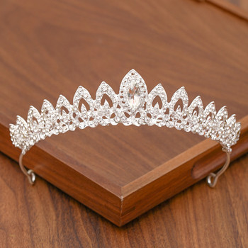 Νυφική Tiara Hair Crown Αξεσουάρ για τα μαλλιά Γυναίκα Ασημί Χρώμα Στέμμα για Νυφικά Στέφανα και Tiara Γυναικεία Αξεσουάρ Δώρο