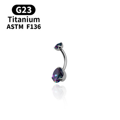 Piercing za pupak ASTM G23 Titanium Circons Prsten za piercing za pupak Nakit za tijelo Super lijep prsten za pupak za žene