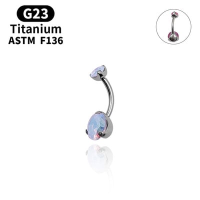 Piercing za pupak ASTM G23 Titanium Circons Prsten za piercing za pupak Nakit za tijelo Super lijep prsten za pupak za žene