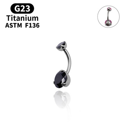 Piercing za pupak ASTM G23 Titanium Circons Prsten za piercing za pupak Nakit za tijelo Super lijep prsten za pupak za žene