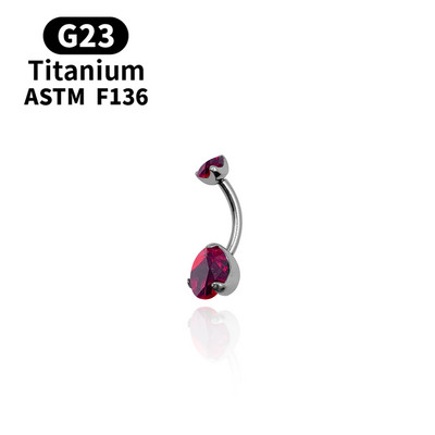 Piercing za pupak ASTM G23 Titanium Circons Prsten za piercing za pupak Nakit za tijelo Super lijep prsten za pupak za žene