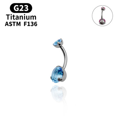 Piercing za pupak ASTM G23 Titanium Circons Prsten za piercing za pupak Nakit za tijelo Super lijep prsten za pupak za žene