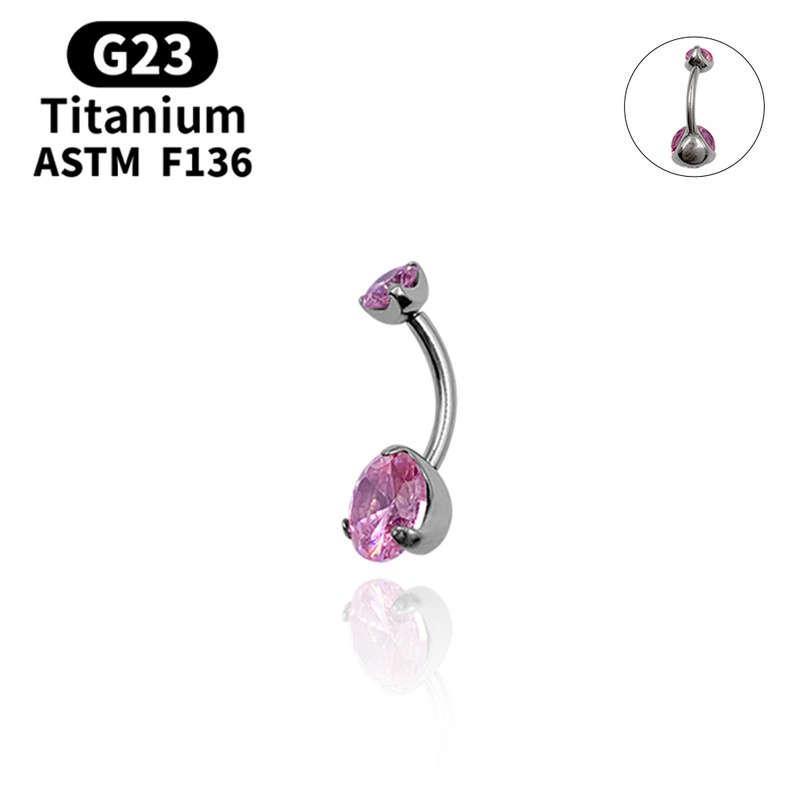 Piercing za pupak ASTM G23 Titanium Circons Prsten za piercing za pupak Nakit za tijelo Super lijep prsten za pupak za žene