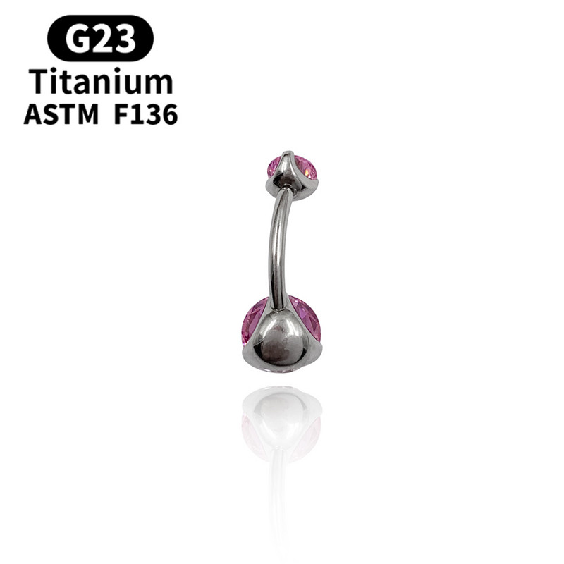 Piercing za pupak ASTM G23 Titanium Circons Prsten za piercing za pupak Nakit za tijelo Super lijep prsten za pupak za žene