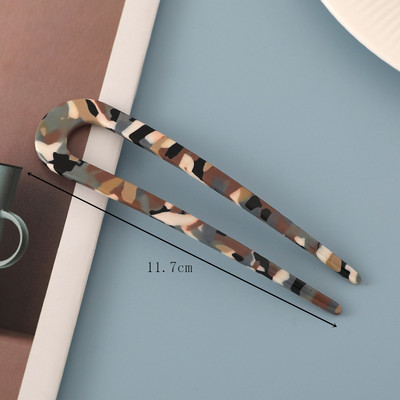 Bețișoare de păr din acetat de modă pentru femei Agrafe de păr în formă de U Agrafe de păr pentru fete Produs de cocuri de păr Accesorii de păr de nuntă