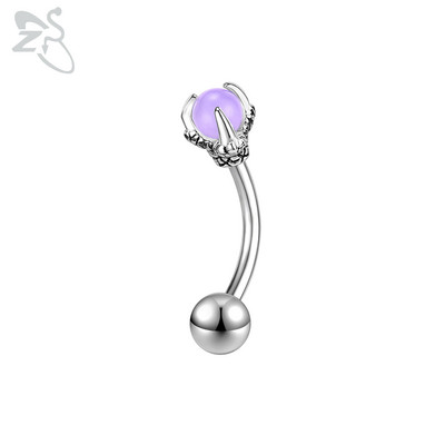 ZS 1 bucată Punk Dragon Claws Piercing pentru sprâncene 16G Oțel inoxidabil Curbat Rook Barbell Piercing Conch Rock Daith Cercei Bijuterii