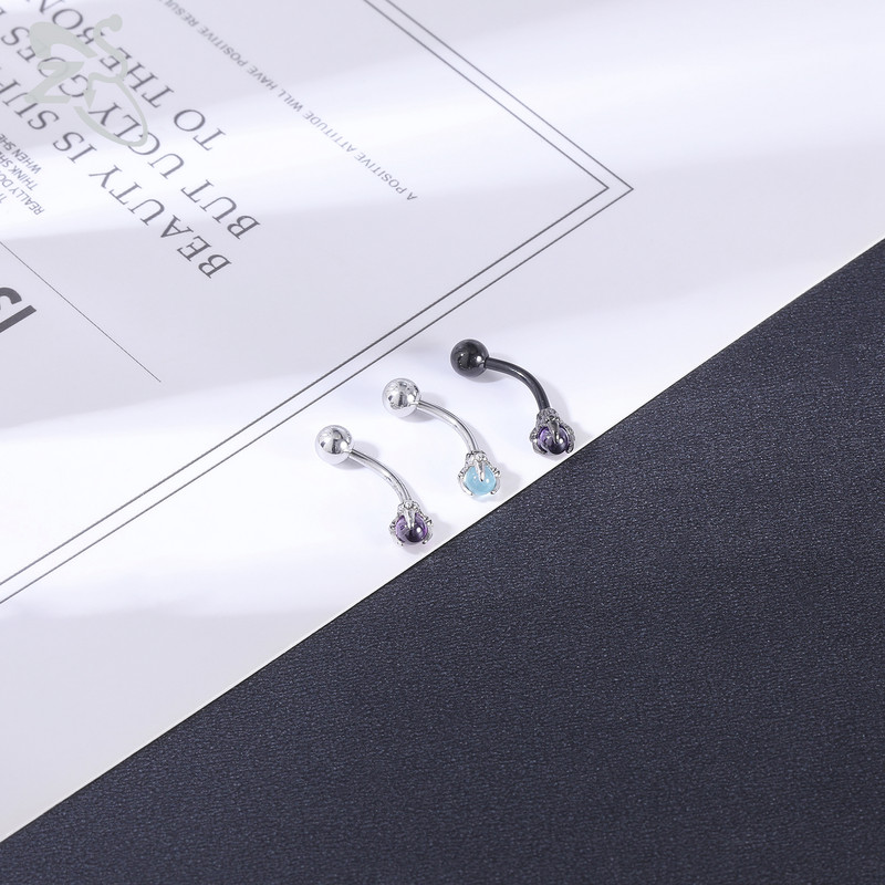 ZS 1 bucată Punk Dragon Claws Piercing pentru sprâncene 16G Oțel inoxidabil Curbat Rook Barbell Piercing Conch Rock Daith Cercei Bijuterii