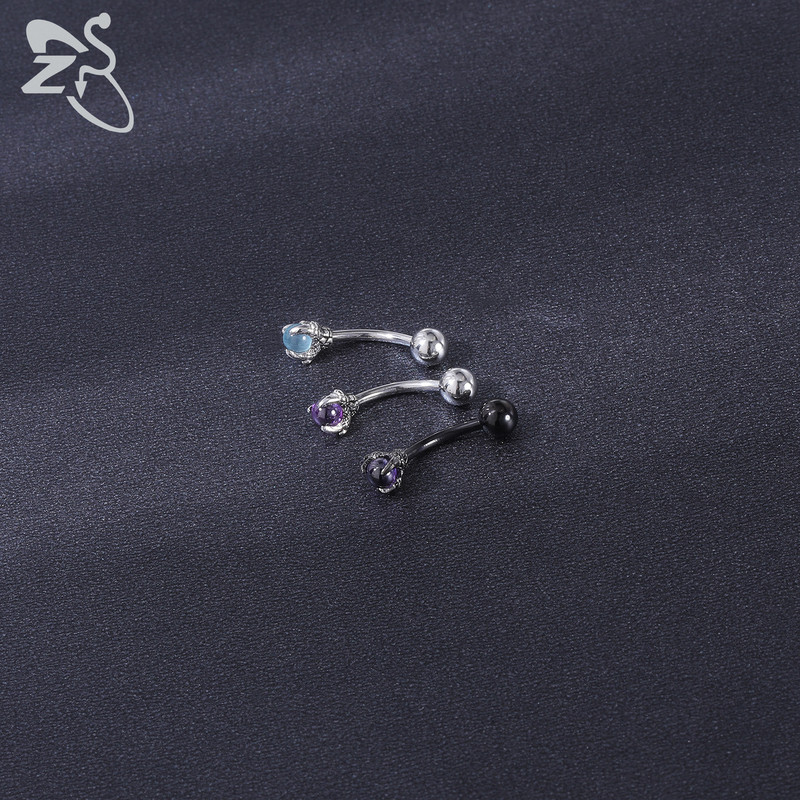 ZS 1 bucată Punk Dragon Claws Piercing pentru sprâncene 16G Oțel inoxidabil Curbat Rook Barbell Piercing Conch Rock Daith Cercei Bijuterii