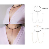 Spenelių štangos žiedai su grandinėle ir odiniais karoliais spenelių žiedais krūtų vėrimo papuošalai 14G