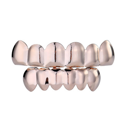 Uued hambad ülaosas hip hop kulla hõbedase värviga Iced Out CZ Teeth Grillz ülaosaga meeste naiste ehted punk hip hop gooti hambad