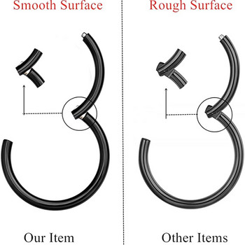 20G 18G 16G G23 Титаниеви пръстени за пиърсинг на носа Пиърсинг за уши Обръч Хрущял Трагус Спирала Раковина Обеца Преграда Бижута за жени