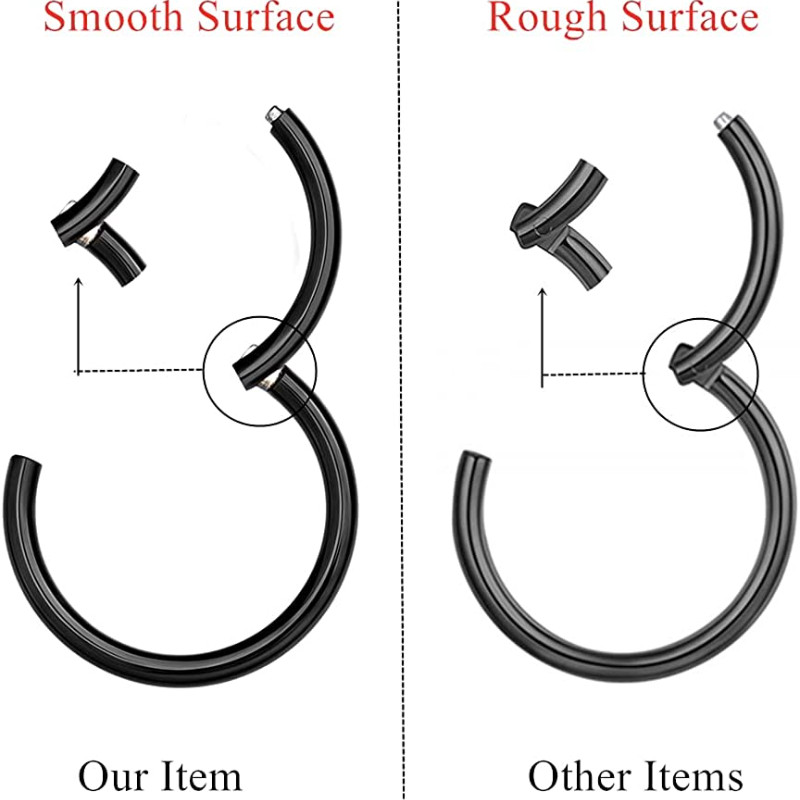 20G 18G 16G G23 Titan Piercing Nas Inele Buze Piercing Ureche Cerc Cartilaj Tragus Helix Conch Cercei Septum Bijuterii Pentru Femei