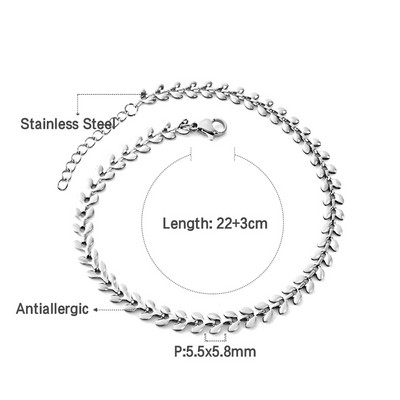 ASONSTEEL Trends Accesorii cu flori de piersic de culori mixte glezna de culoare aurie din oțel inoxidabil pentru femei, fete, bijuterii de vară de Crăciun