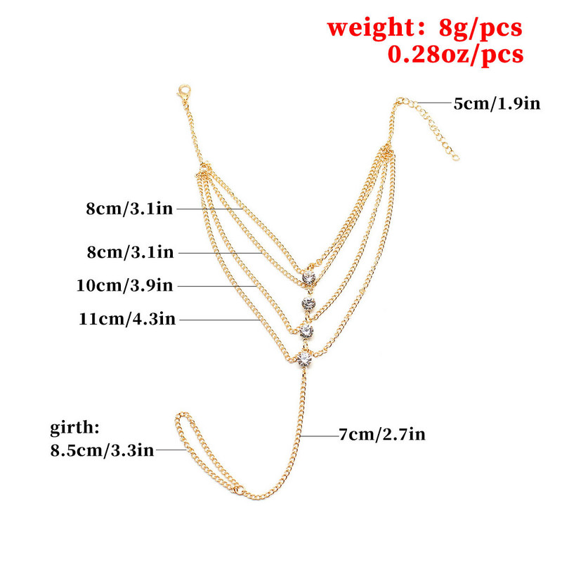 Moda pentru femei, mini lanț de bile de metal, gleznă de vară, mărgele de plajă, desculț, bijuterii