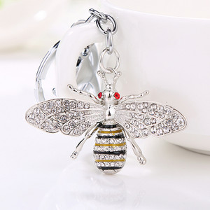 Pandantiv la modă pandantiv cheie insectă drăguț albină breloc aliaj bijuterii strass breloc mașină geanta femeie cataramă cadou de vacanță