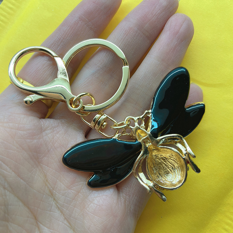 Pandantiv la modă pandantiv cheie insectă drăguț albină breloc aliaj bijuterii strass breloc mașină geanta femeie cataramă cadou de vacanță