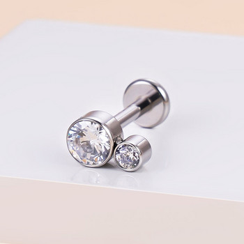 G23 Титан 16G Labret Обеца за ухо Цирконов камък Helix Tragus хрущял Обеца Tragus Stud Lip Stud Helix Пиърсинг Бижута за тяло